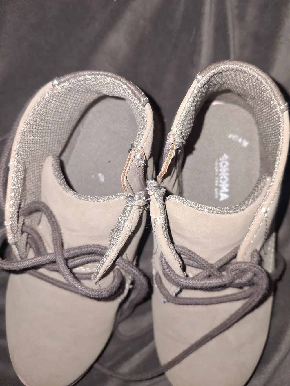 Sonoma Taupe Lace-Up Kids Ankle Boots